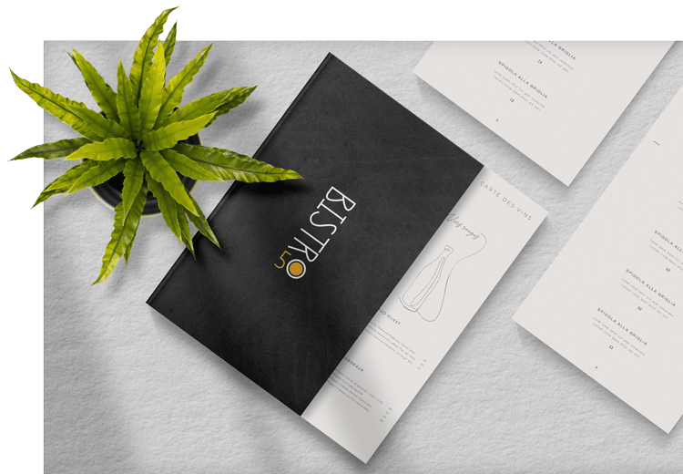 Création carte restaurant Bistro50 gujan mestras